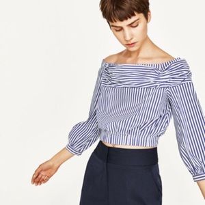 Off the shoulder Zara shirt